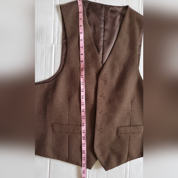 Men's chocolate brown vest approximate size L-XL - Picture 3 of 6
